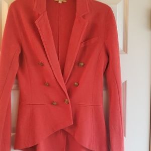 Orange military inspired sweater sz M